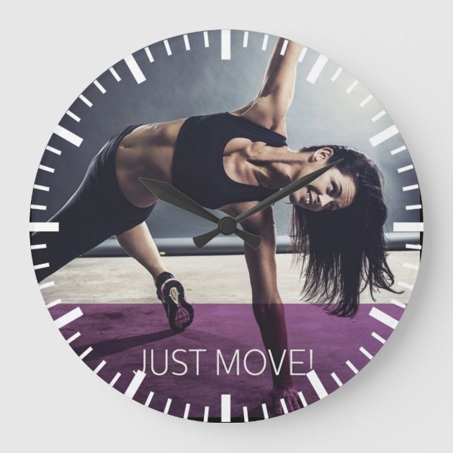 Reloj Redondo Grande Gimnasio Motivador (Anverso)