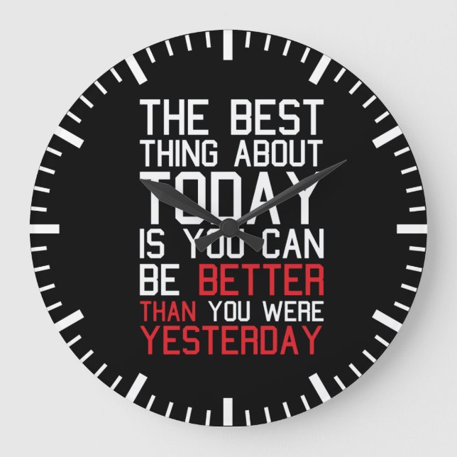 Reloj Redondo Grande Gimnasio Motivador (Anverso)