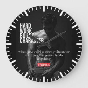 Reloj Redondo Grande Gimnasio y motivación de la aptitud -