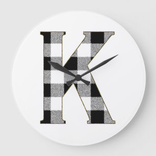 Reloj Redondo Grande Gingham Check K