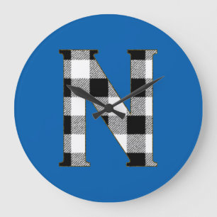 Reloj Redondo Grande Gingham Check N
