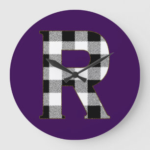 Reloj Redondo Grande Gingham Check R