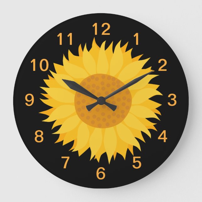 Reloj Redondo Grande Girasol (Anverso)