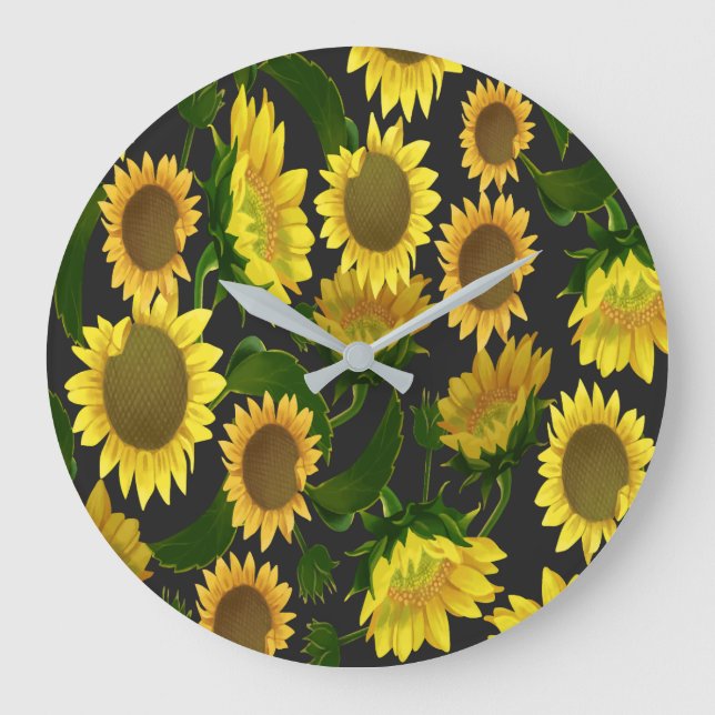 Reloj Redondo Grande Girasol (Anverso)