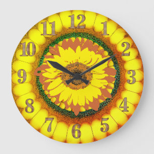 Reloj Redondo Grande Girasol