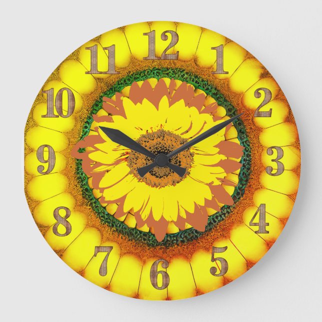 Reloj Redondo Grande Girasol (Anverso)