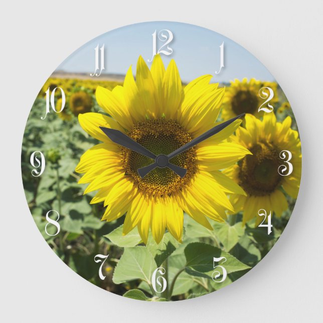 Reloj Redondo Grande Girasol (Anverso)