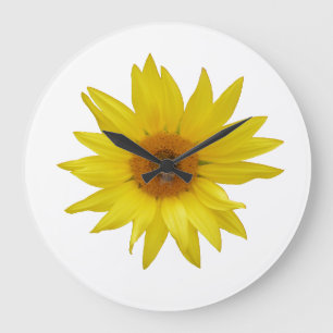 Reloj Redondo Grande Girasol amarillo brillante