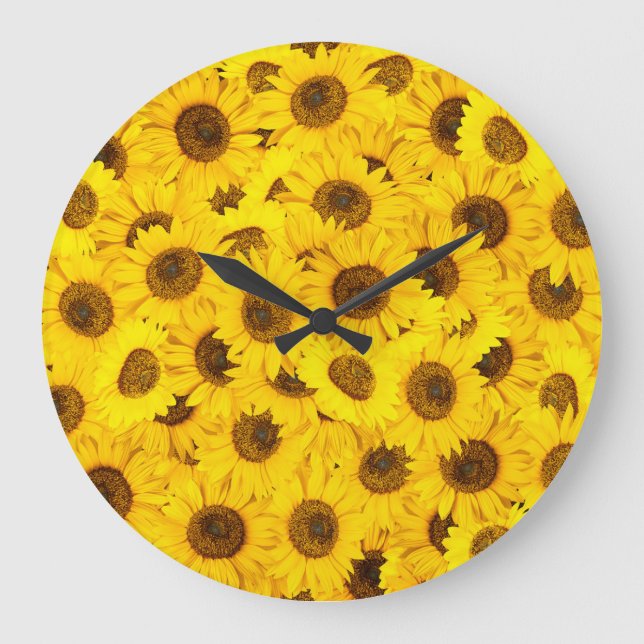 Reloj Redondo Grande Girasoles (Anverso)