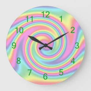 Reloj Redondo Grande Giro del arco iris