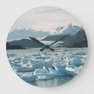 Reloj Redondo Grande Glacial Icebergs