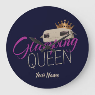 Reloj Redondo Grande Glamour Queen Camping con caravanas vintage