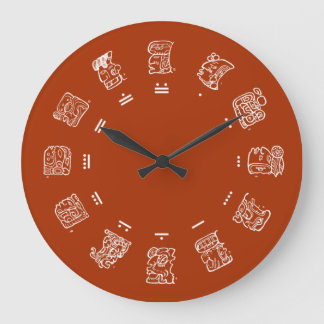Reloj Redondo Grande Glifo Maya