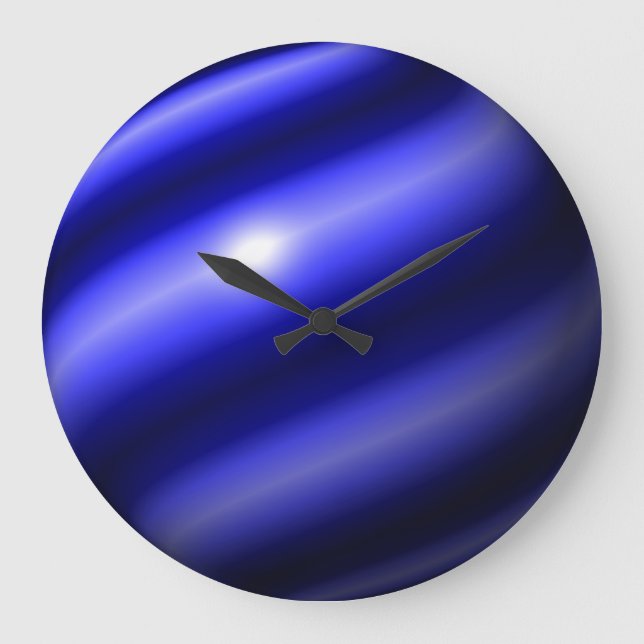 Reloj Redondo Grande Globe delgado de la línea azul (Anverso)