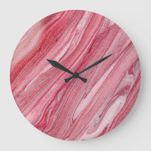 Reloj Redondo Grande Glossy Nail Polaco: fondo texturizado