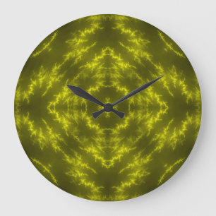 Reloj Redondo Grande Glowing Neon Electric Thunder Bolts No Numbers