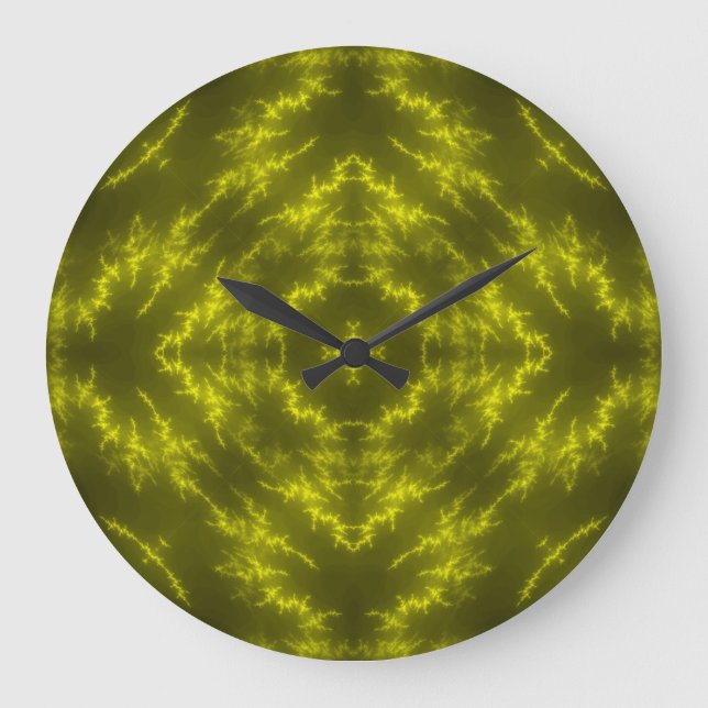 Reloj Redondo Grande Glowing Neon Electric Thunder Bolts No Numbers (Anverso)