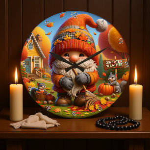 Reloj Redondo Grande Gnome del tiempo de suero