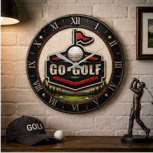 Reloj Redondo Grande Go Golf Modern Golfer Gift