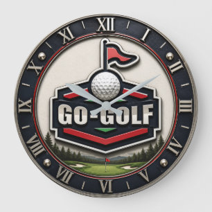 Reloj Redondo Grande Go Golf Modern Golfer Gift