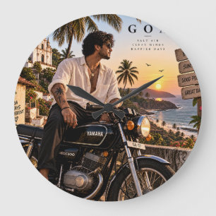 Reloj Redondo Grande Goa • Aire Salado Mentes Claras Días Felices • Mis