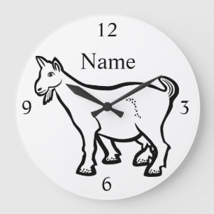 Reloj Redondo Grande Goat Animal Thunder_Cove