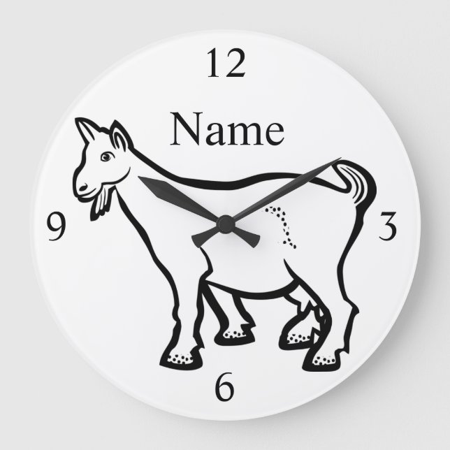 Reloj Redondo Grande Goat Animal Thunder_Cove (Anverso)
