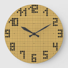 Reloj Redondo Grande Goban Clock - Black Stones - 1-12