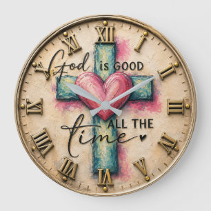 Reloj Redondo Grande God Is Good All the Time Christian