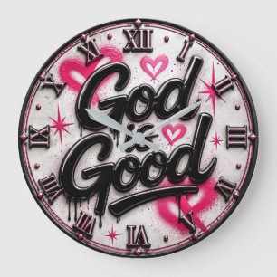Reloj Redondo Grande God Is Good Christian Faith Decor 