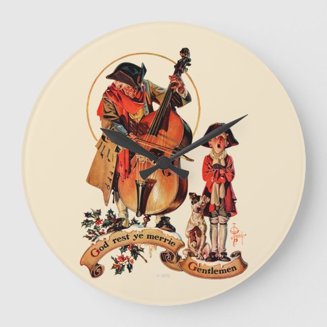 Reloj Redondo Grande God Rest Ye Merrie Gentlemen (Anverso)