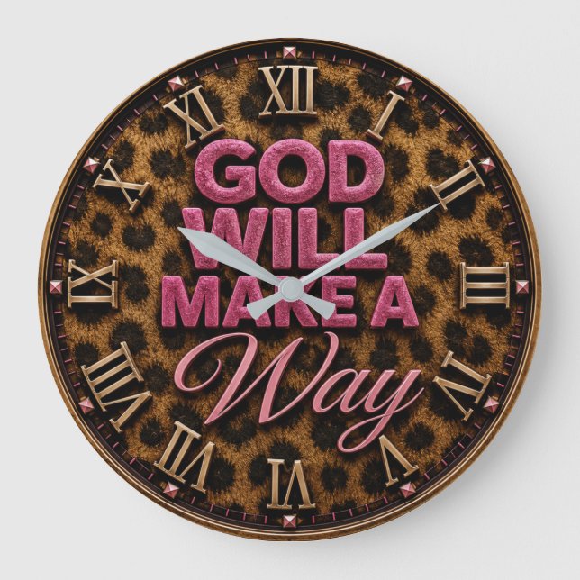Reloj Redondo Grande God Will Make a Way (Anverso)