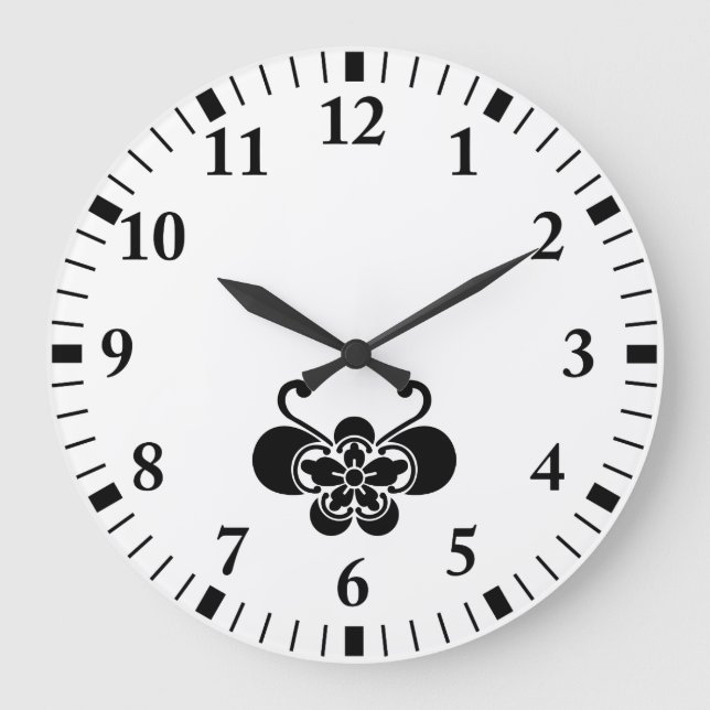 Reloj Redondo Grande Goka en forma de mariposa (Anverso)
