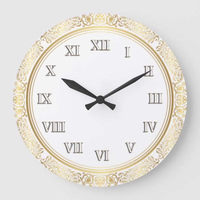 Reloj Redondo Grande Gold Elegant Clock (Anverso)