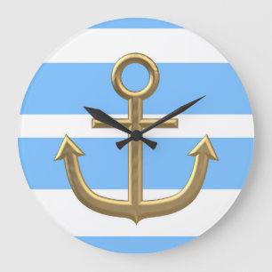 Reloj Redondo Grande Golden Anchor, symbols of the love .
