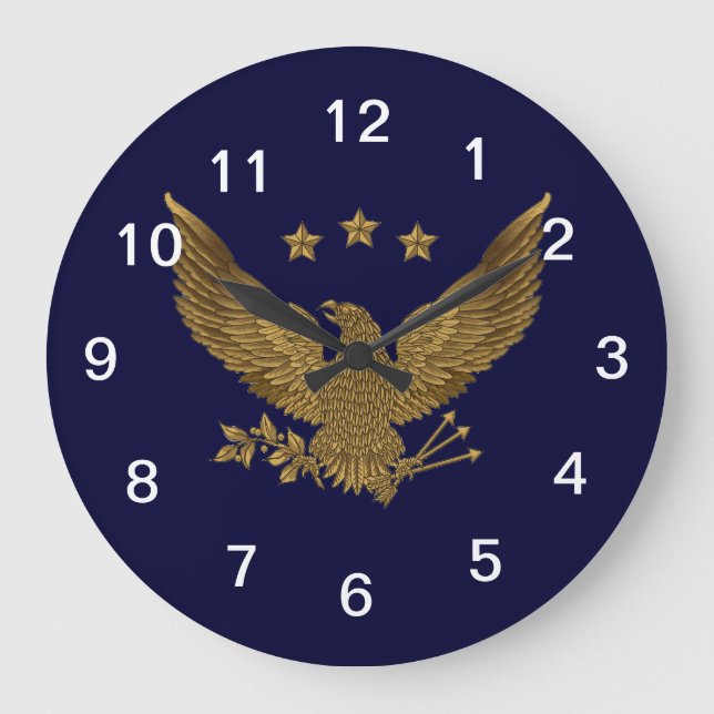 Reloj Redondo Grande golden eagle on navy clock (Anverso)
