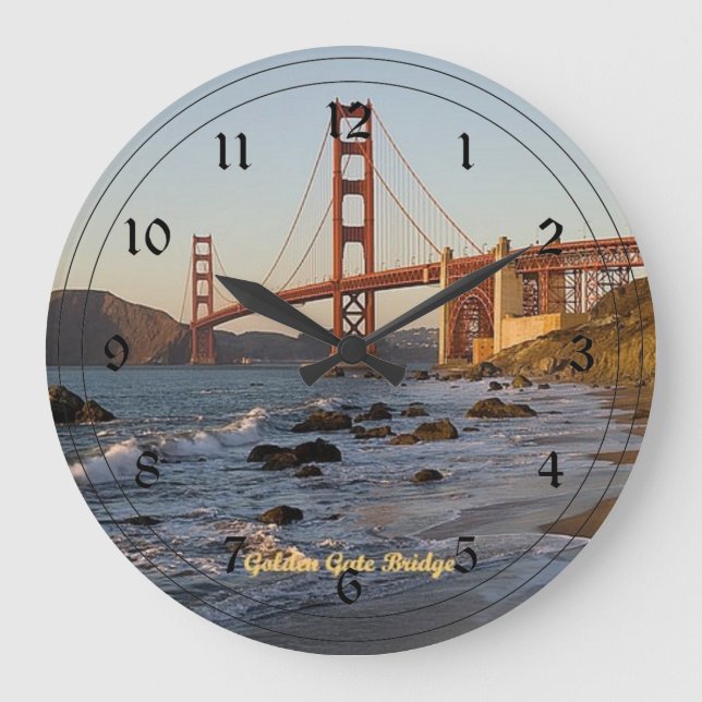 Reloj Redondo Grande Golden Gate Bridge (Anverso)