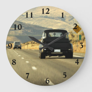 Reloj Redondo Grande Golden Highway Clock