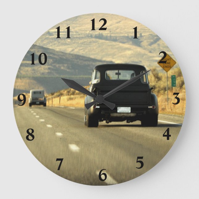 Reloj Redondo Grande Golden Highway Clock (Anverso)