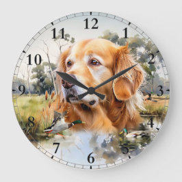 Reloj Redondo Grande Golden Retriever