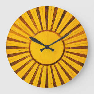 Reloj Redondo Grande Golden Sunburst