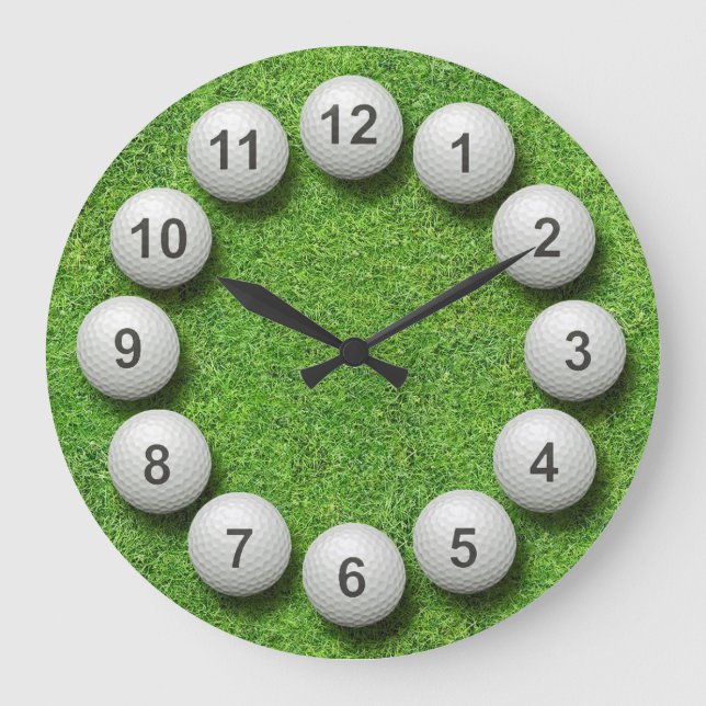 Reloj Redondo Grande Golf Balls Timepiece (Anverso)