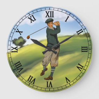 Reloj Redondo Grande Golf del golfista de la apariencia vintage que