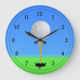 Reloj Redondo Grande Golf en un Tee
