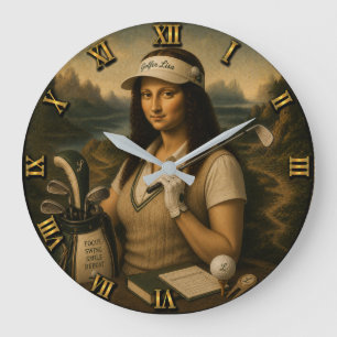 Reloj Redondo Grande Golf Funny Mona Lisa
