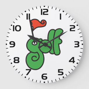 Reloj Redondo Grande Golf Wang Verde y Rojo Vibrante