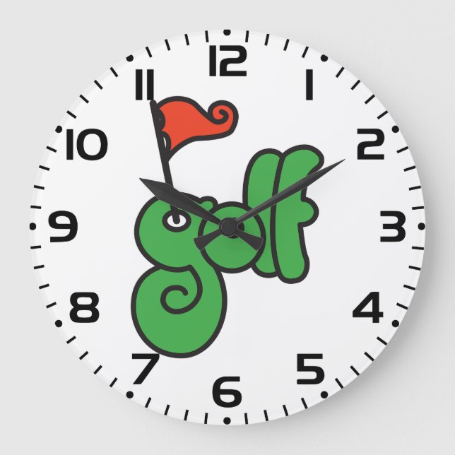Reloj Redondo Grande Golf Wang Verde y Rojo Vibrante (Anverso)