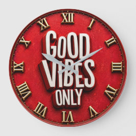 Reloj Redondo Grande Good Vibes Only 