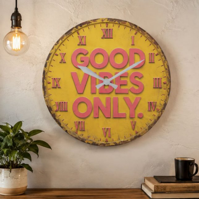 Reloj Redondo Grande Good Vibes Only (Subido por el creador)
