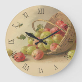 Reloj Redondo Grande Gooseberries de época